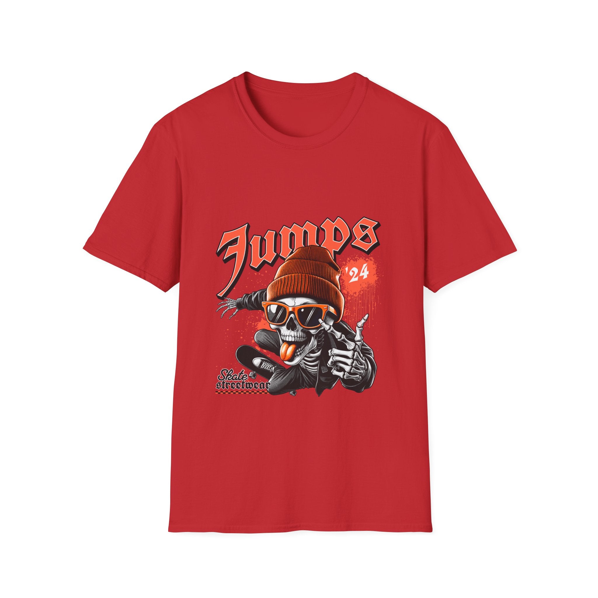 Jumps Skate Skull T‑Shirt — Vintage Skateboard Graphic Tee