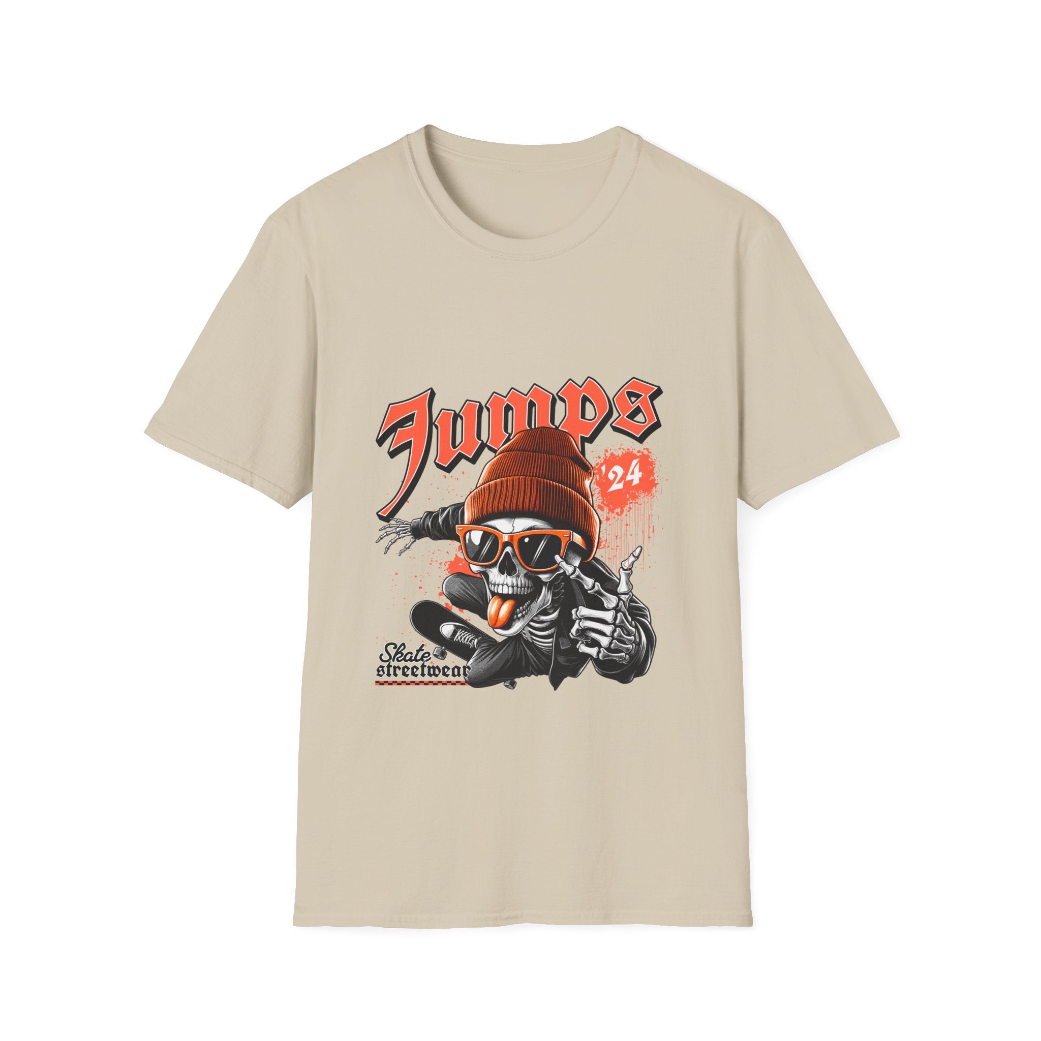Jumps Skate Skull T‑Shirt — Vintage Skateboard Graphic Tee