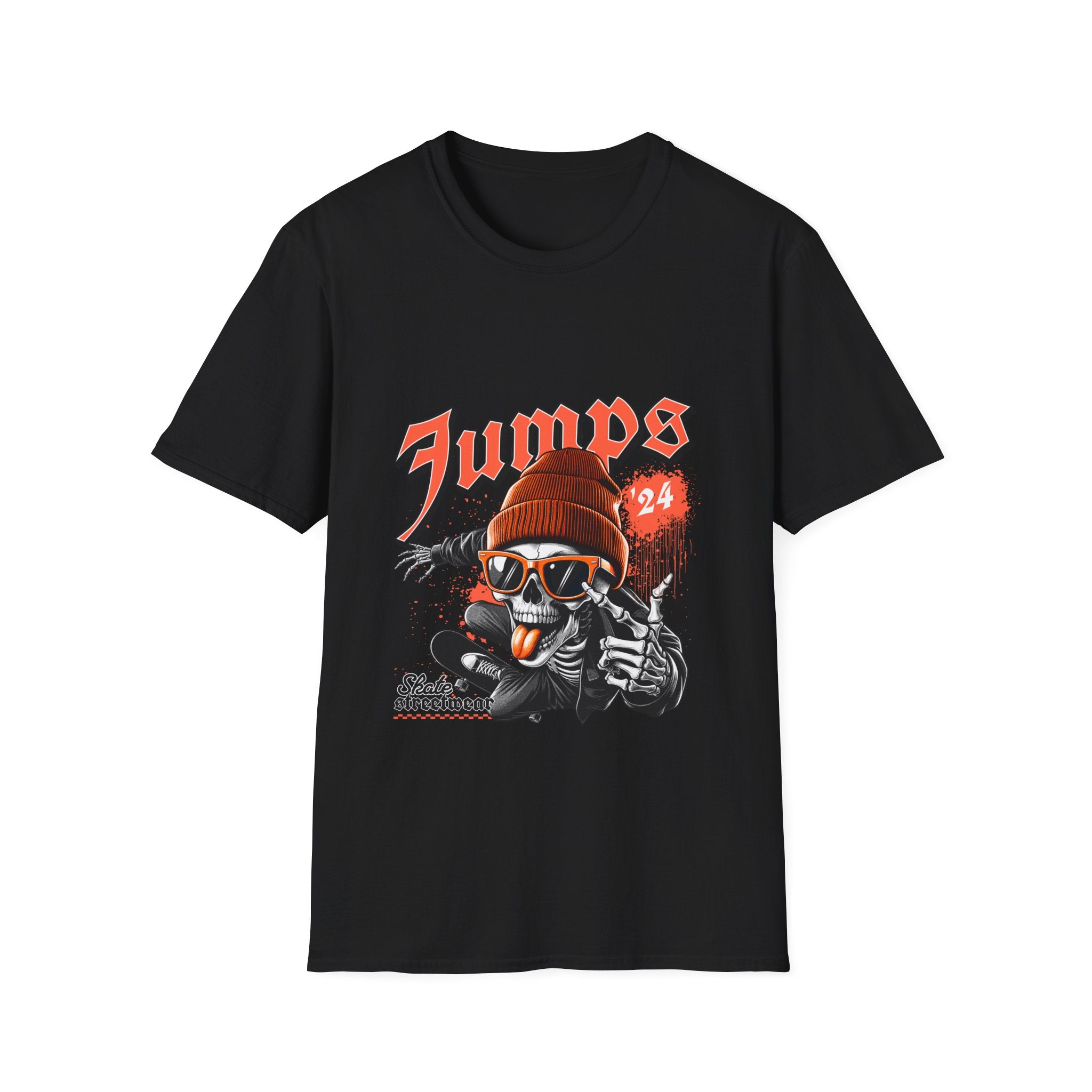 Jumps Skate Skull T‑Shirt — Vintage Skateboard Graphic Tee