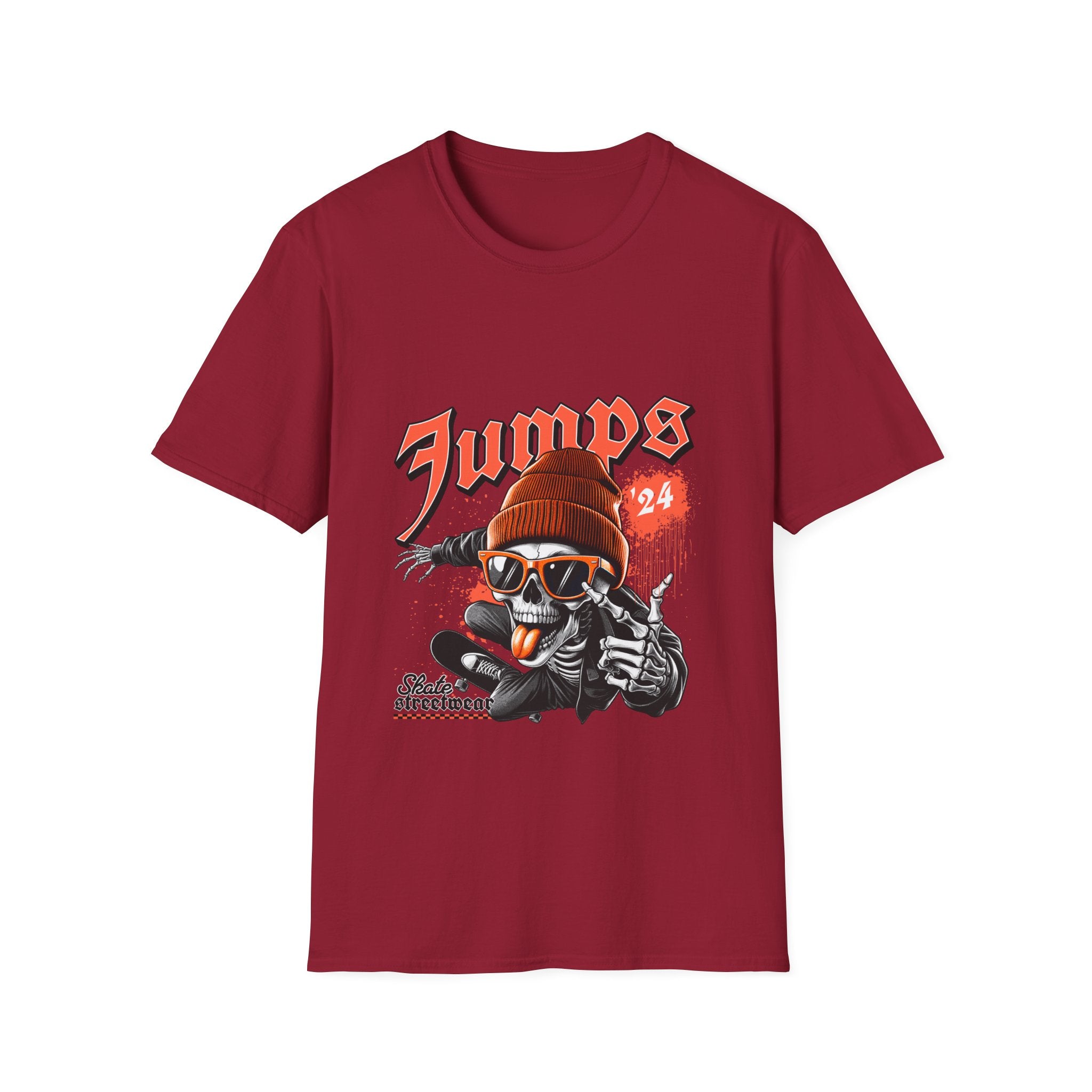 Jumps Skate Skull T‑Shirt — Vintage Skateboard Graphic Tee