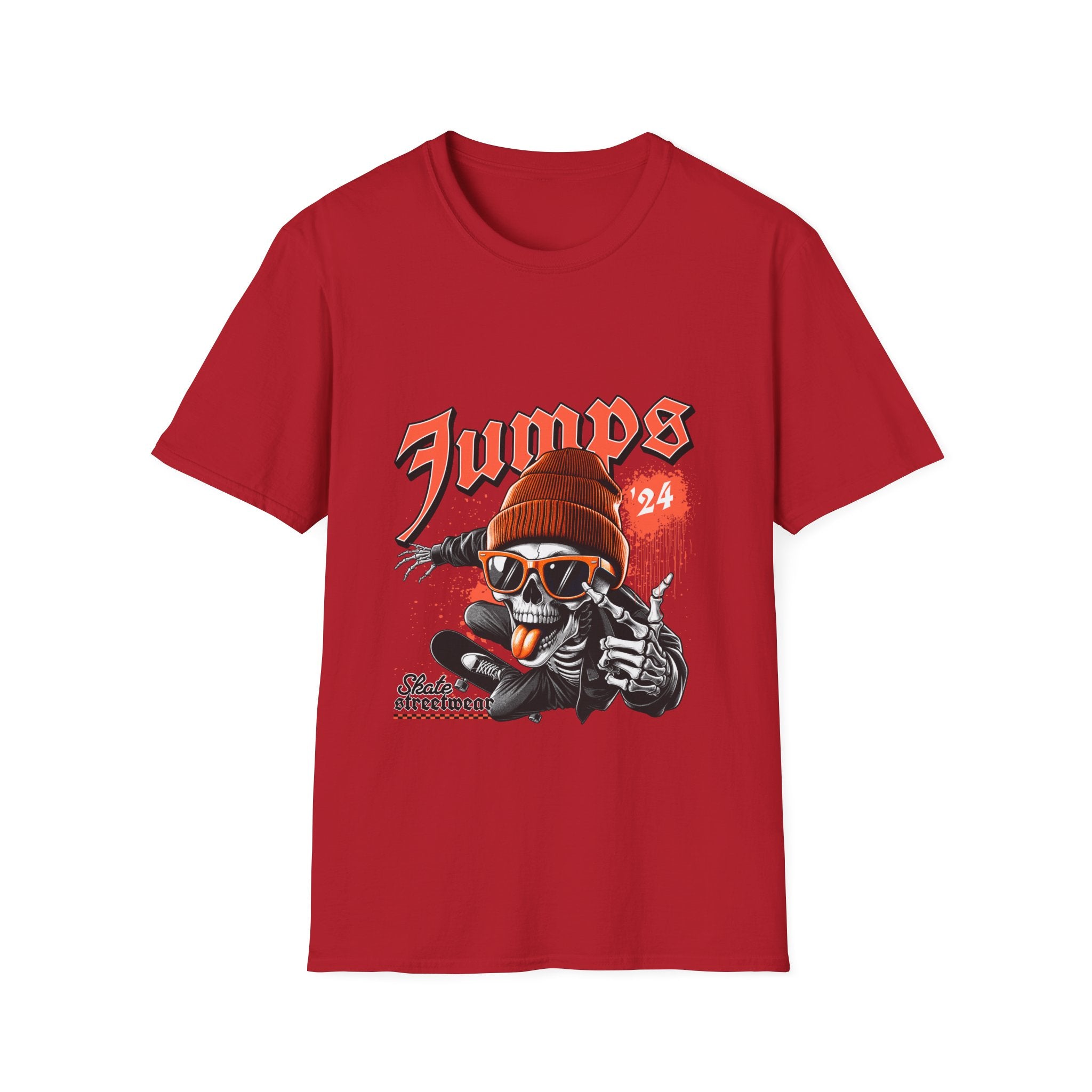 Jumps Skate Skull T‑Shirt — Vintage Skateboard Graphic Tee