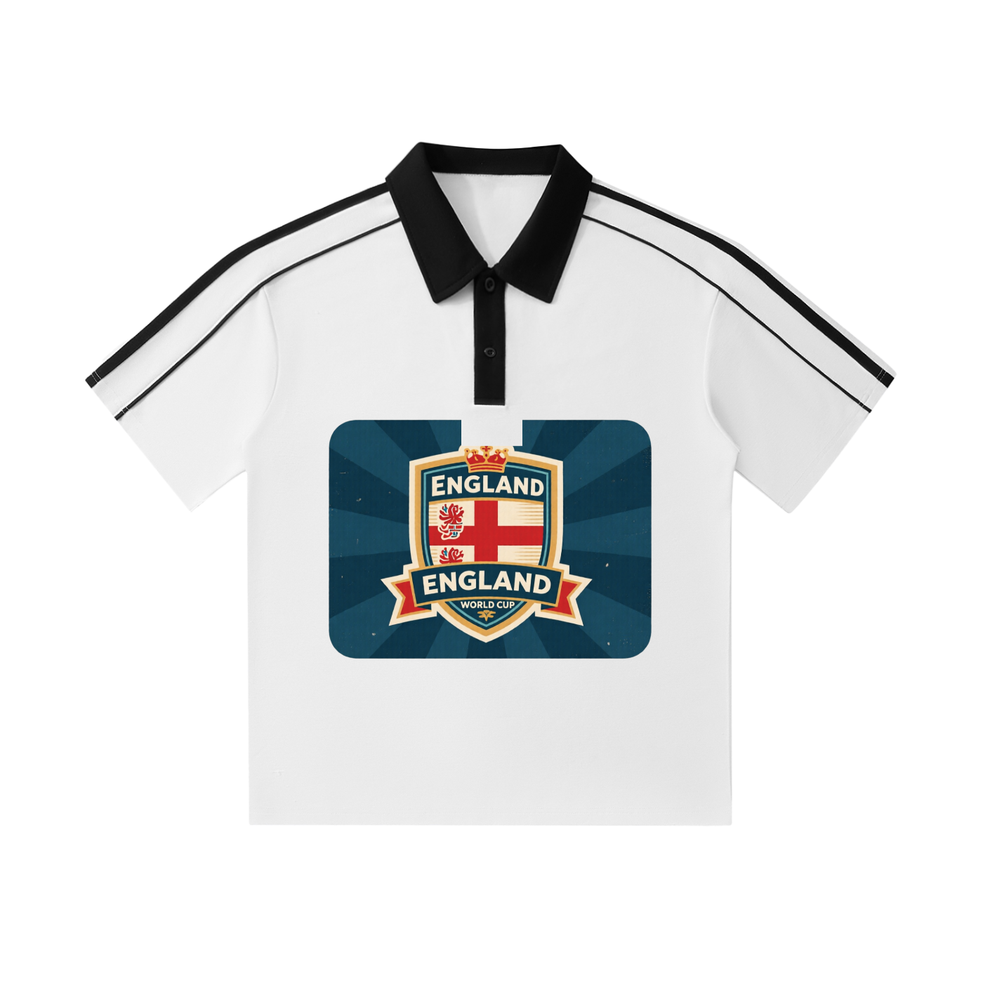 Contrast Collar Short-Sleeve Polo Shirt