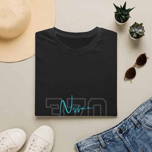 370 Sports Car T-Shirt – Teal Coupe Racing Graphic Tee