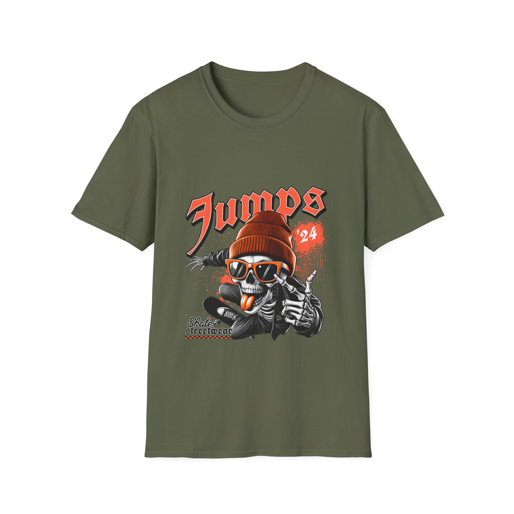 Jumps Skate Skull T‑Shirt — Vintage Skateboard Graphic Tee