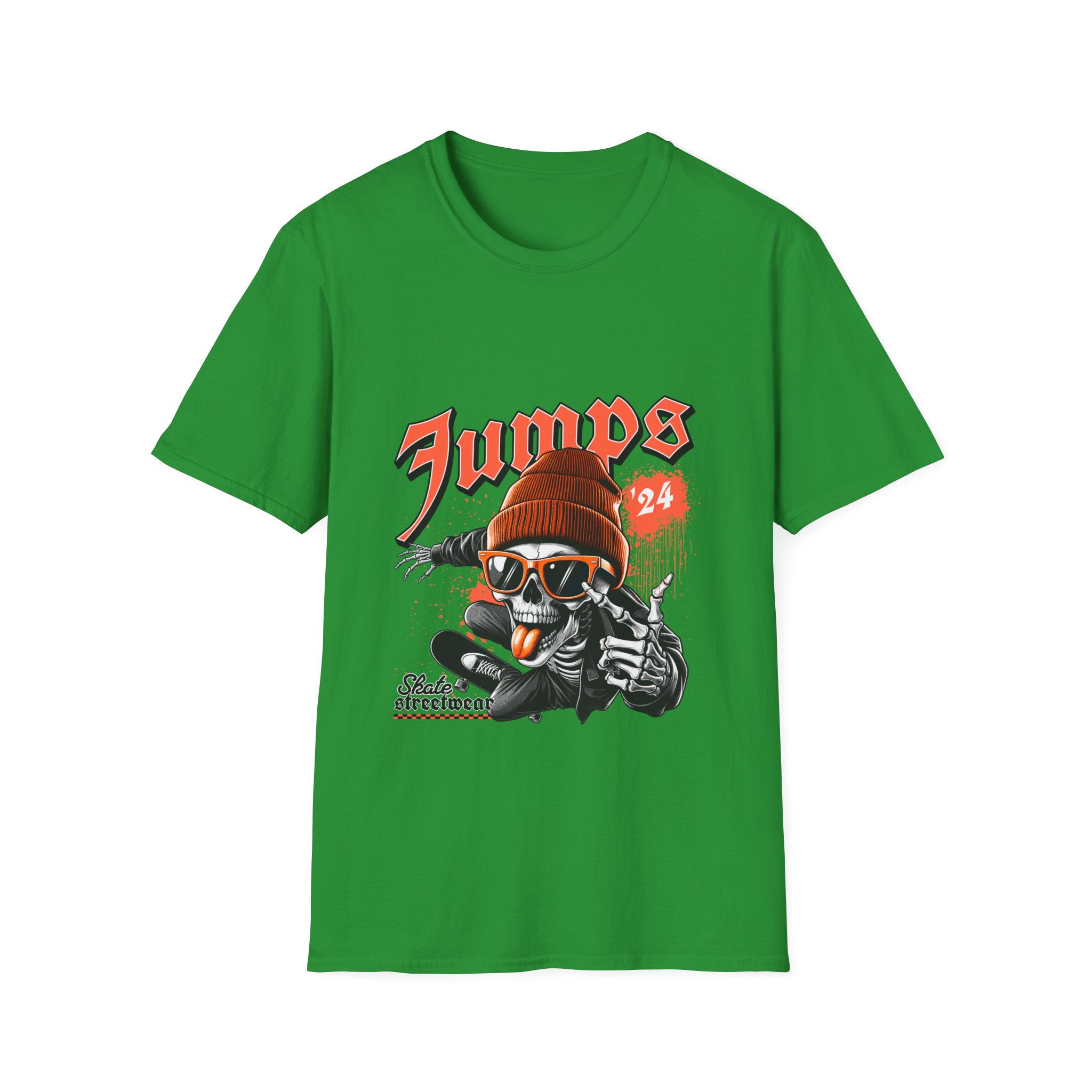 Jumps Skate Skull T‑Shirt — Vintage Skateboard Graphic Tee