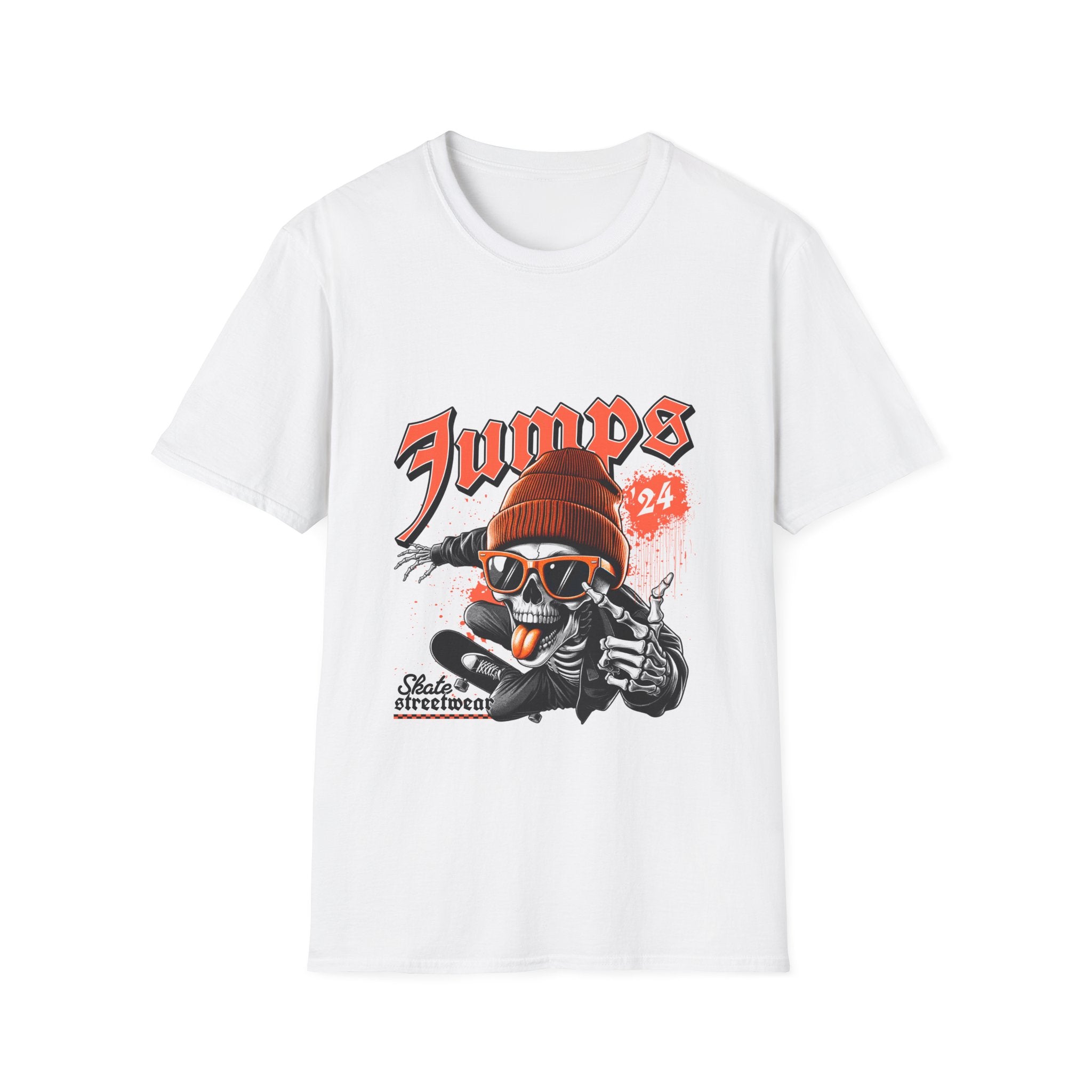 Jumps Skate Skull T‑Shirt — Vintage Skateboard Graphic Tee