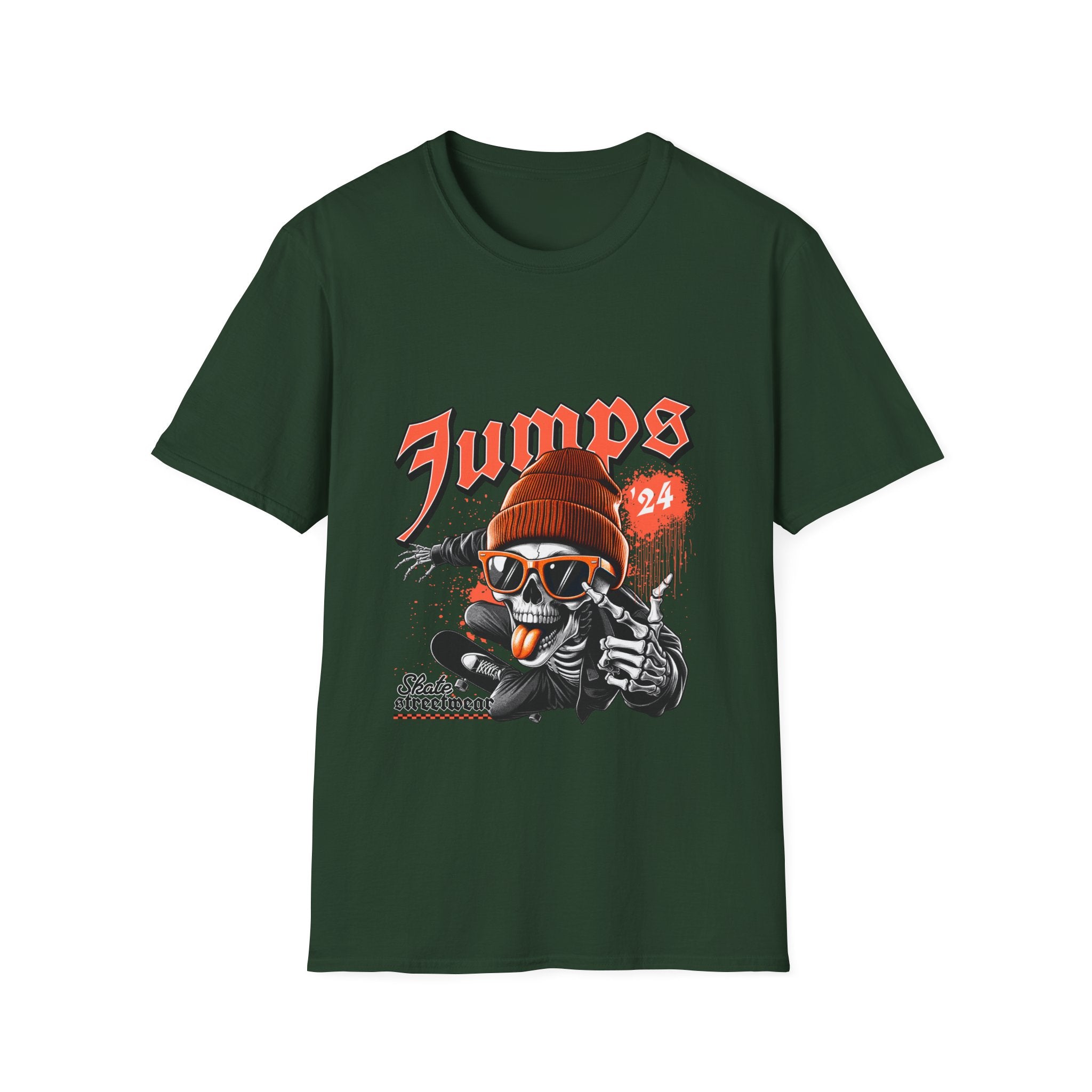 Jumps Skate Skull T‑Shirt — Vintage Skateboard Graphic Tee